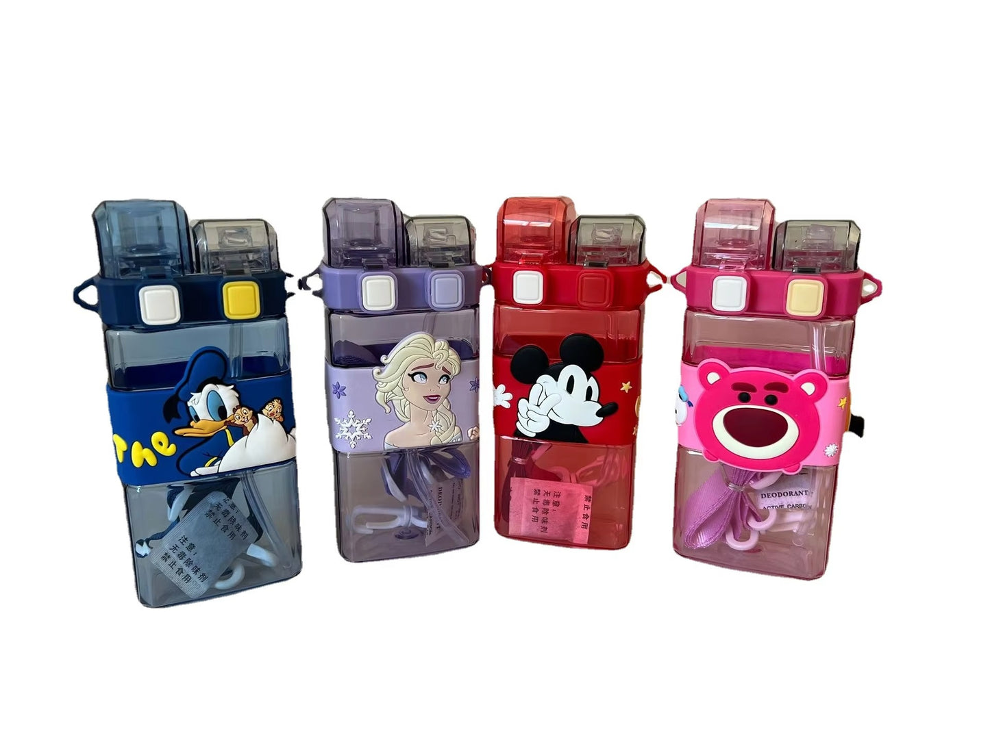Kids Water Bottle with Dual Drinking Options & Strap – 500ml