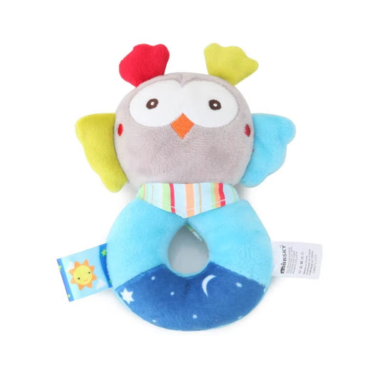 Baby Rattle Sensory Plush Toys for Babies | Soft Handbell, Crinkle & Squeaky Early Development Shakers