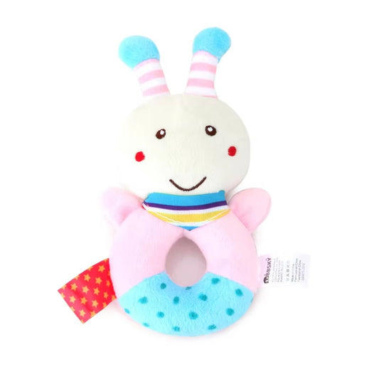 Baby Rattle Sensory Plush Toys for Babies | Soft Handbell, Crinkle & Squeaky Early Development Shakers