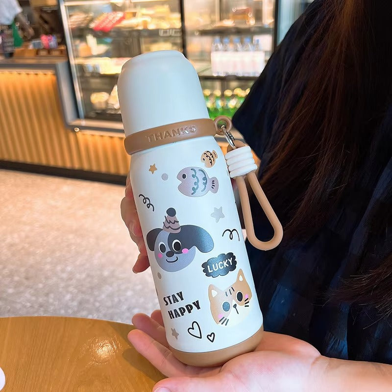 Kids Vacuum Flask Water Bottle Stainless Steel 500ml  Hot & Cold