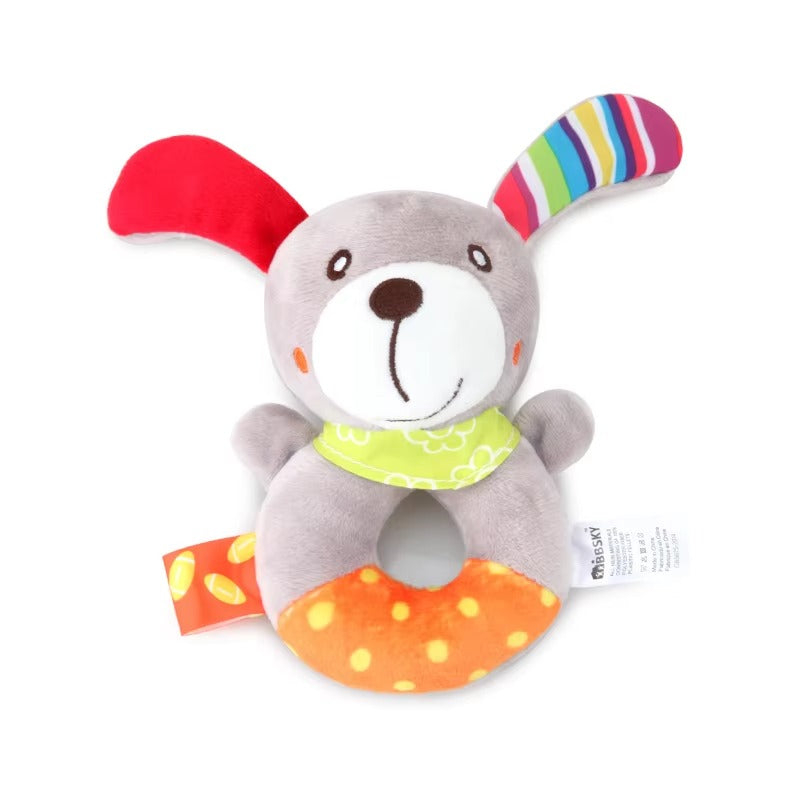Baby Rattle Sensory Plush Toys for Babies | Soft Handbell, Crinkle & Squeaky Early Development Shakers