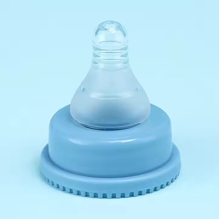 MiniTree Glass Feeding Bottle with Handles & Silicone Sleeve – 240mL (8oz), BPA-Free