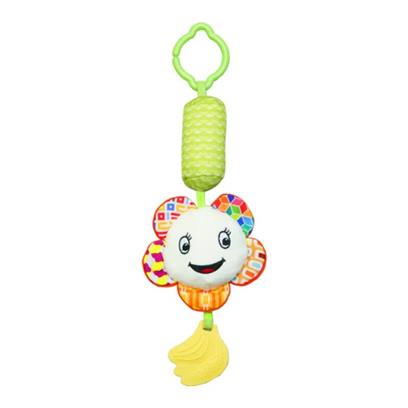 Baby Rattles Plush Sensory Crinkle Toy with Teether