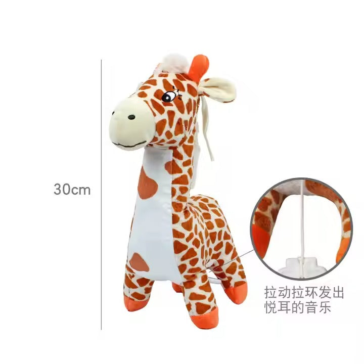 Baby Pulling Toy Pull String Musical Giraffe Toy – Soothing Music Plush Toy for Babies (J110)