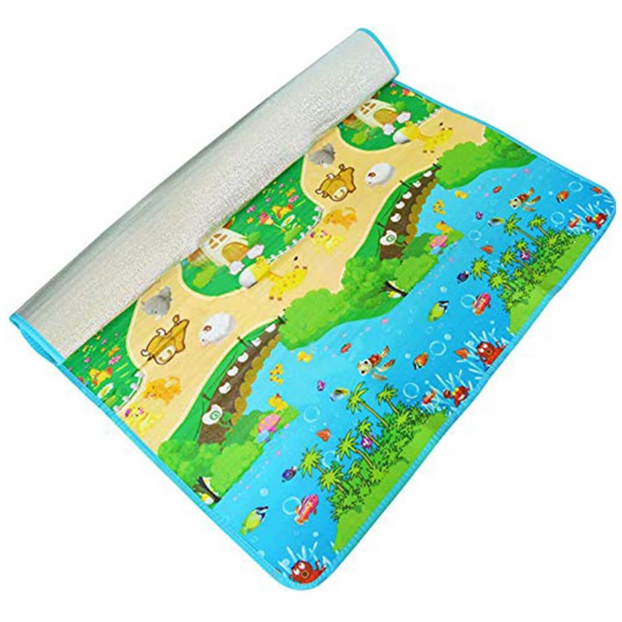 Kids Play Mat |Waterproof Single Side Baby Play Crawl Floor Mat For Kids Picnic School Home (Size 180 X 115)